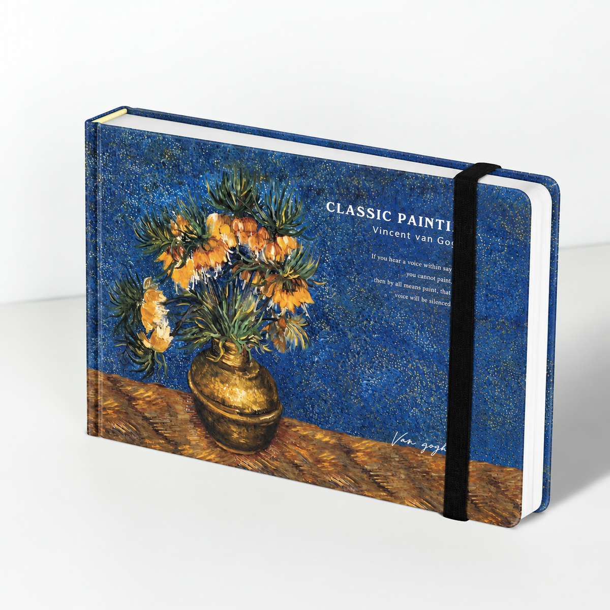 Landscape Hardcover sketchbook 160 gm - Crown Imperial Fritillaries in a Copper Vase