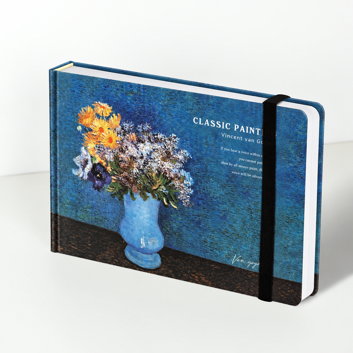 Landscape Hardcover sketchbook 160 gm - Vase with Daisies and Anemones