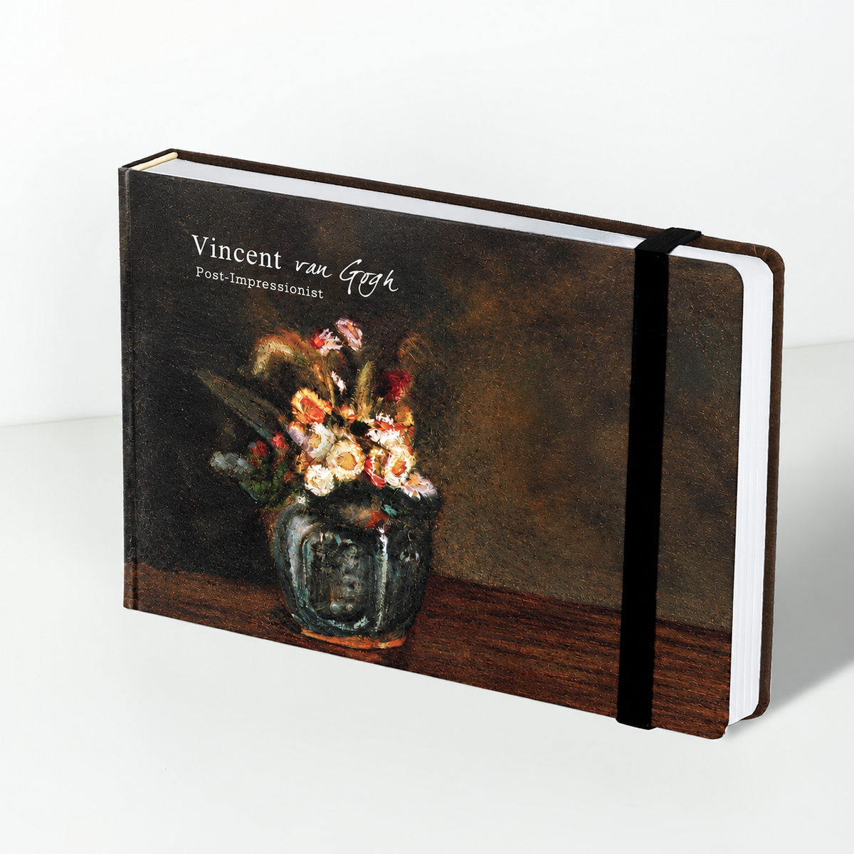 Landscape Hardcover sketchbook 160 gm - Chrysanthemums and Wild Flowers in a Vase