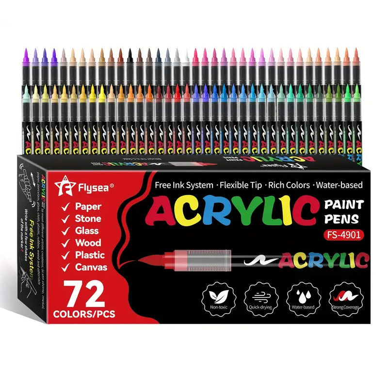 72pcs Acrylic brush pen - Guangna