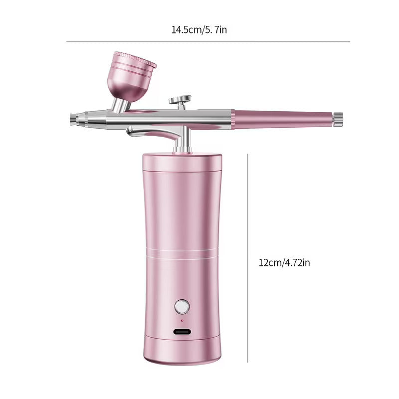 Portable Airbrush Set with Compressor - Pink