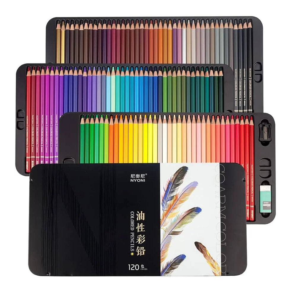 120 pcs Oil colored Pencils set - NYONI