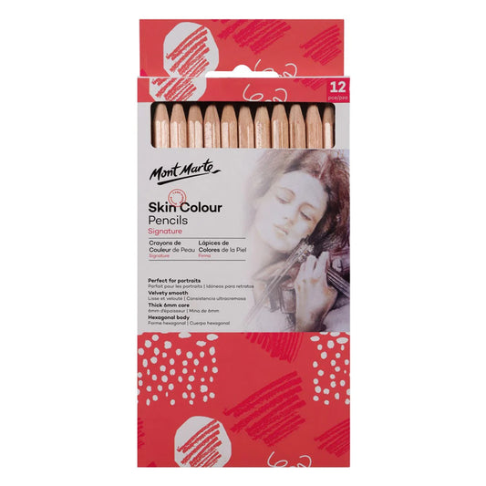 12pc Skin Colour Pencils - Mont Marte