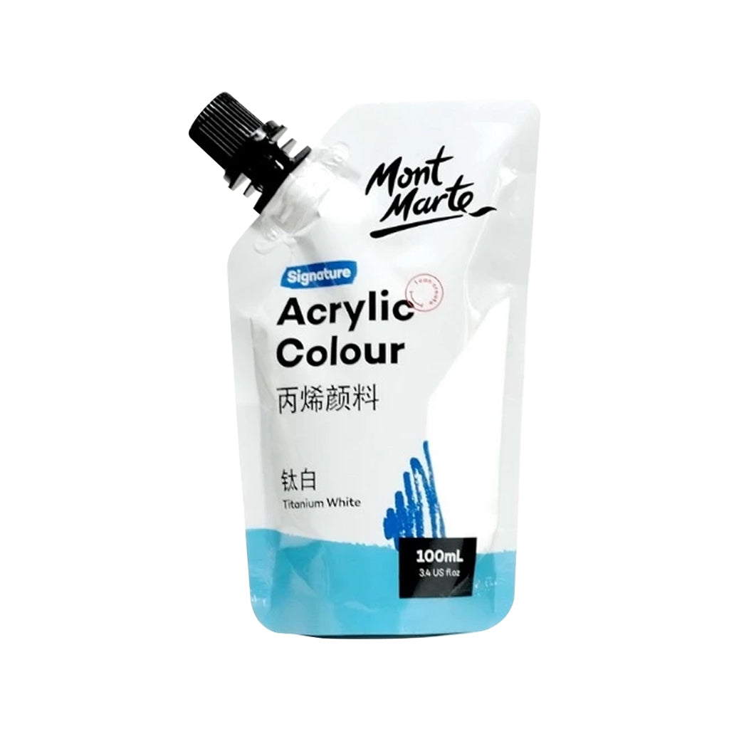 White acrylic Color Paint 100ml - Mont Marte