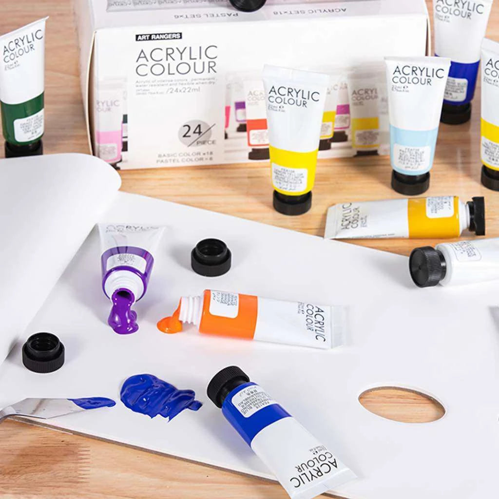 24 Tubes Acrylic Colors Set 22 ml - Art rangers