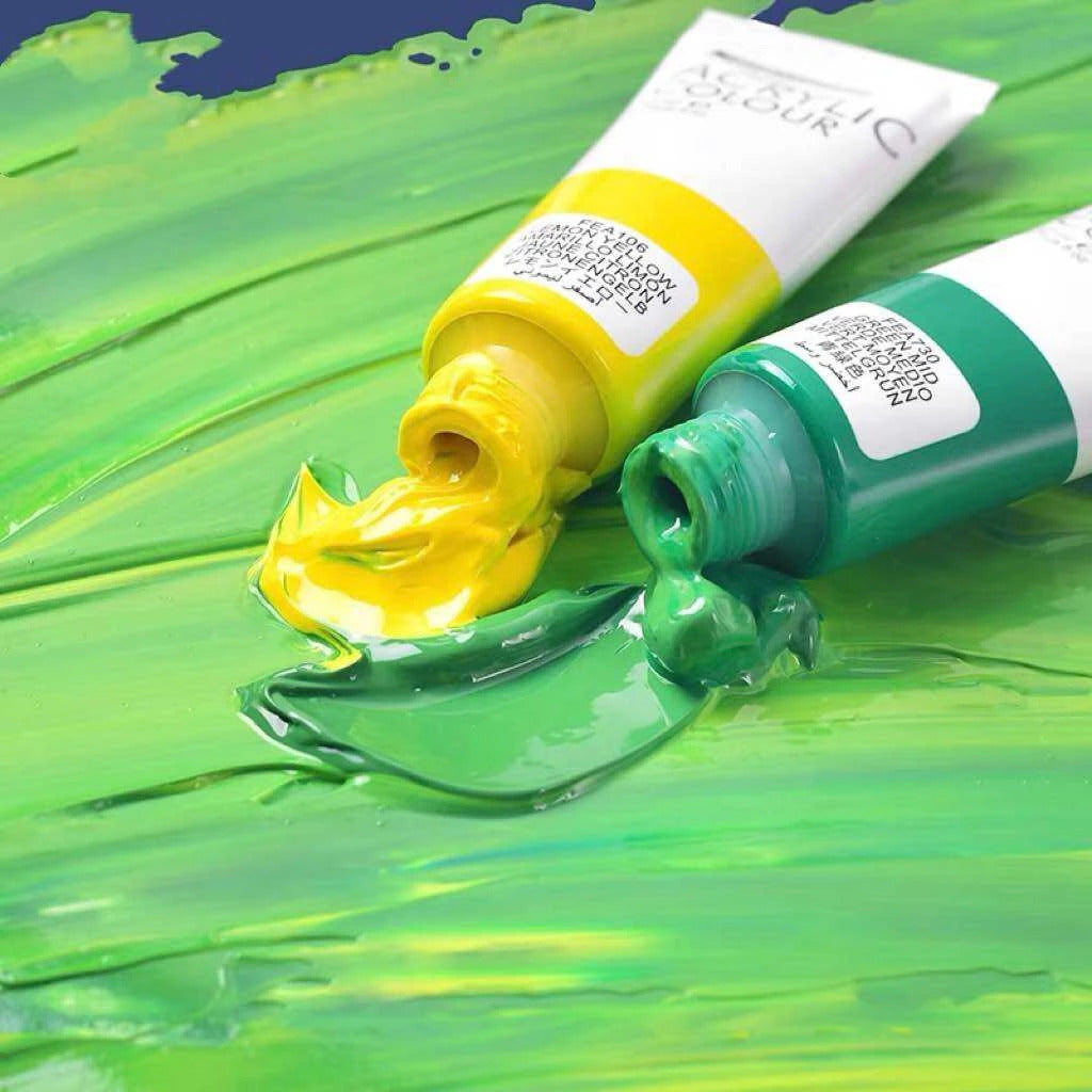 8 Tubes Acrylic Basic Colors Set 22 ml - Art rangers